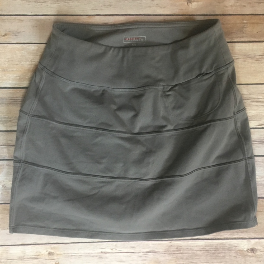 Athleta Gray Single Pocket Athletic SKirt